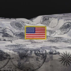 American Flag W/ Gold Fringe