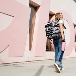 25L Backpack Leopard Pink Zip -Wolfpak 0a6a8748