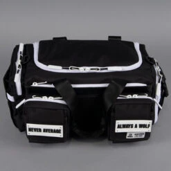 20L Mini Duffle Bag Black With White Accents -Wolfpak 20Ls4.30.24 029