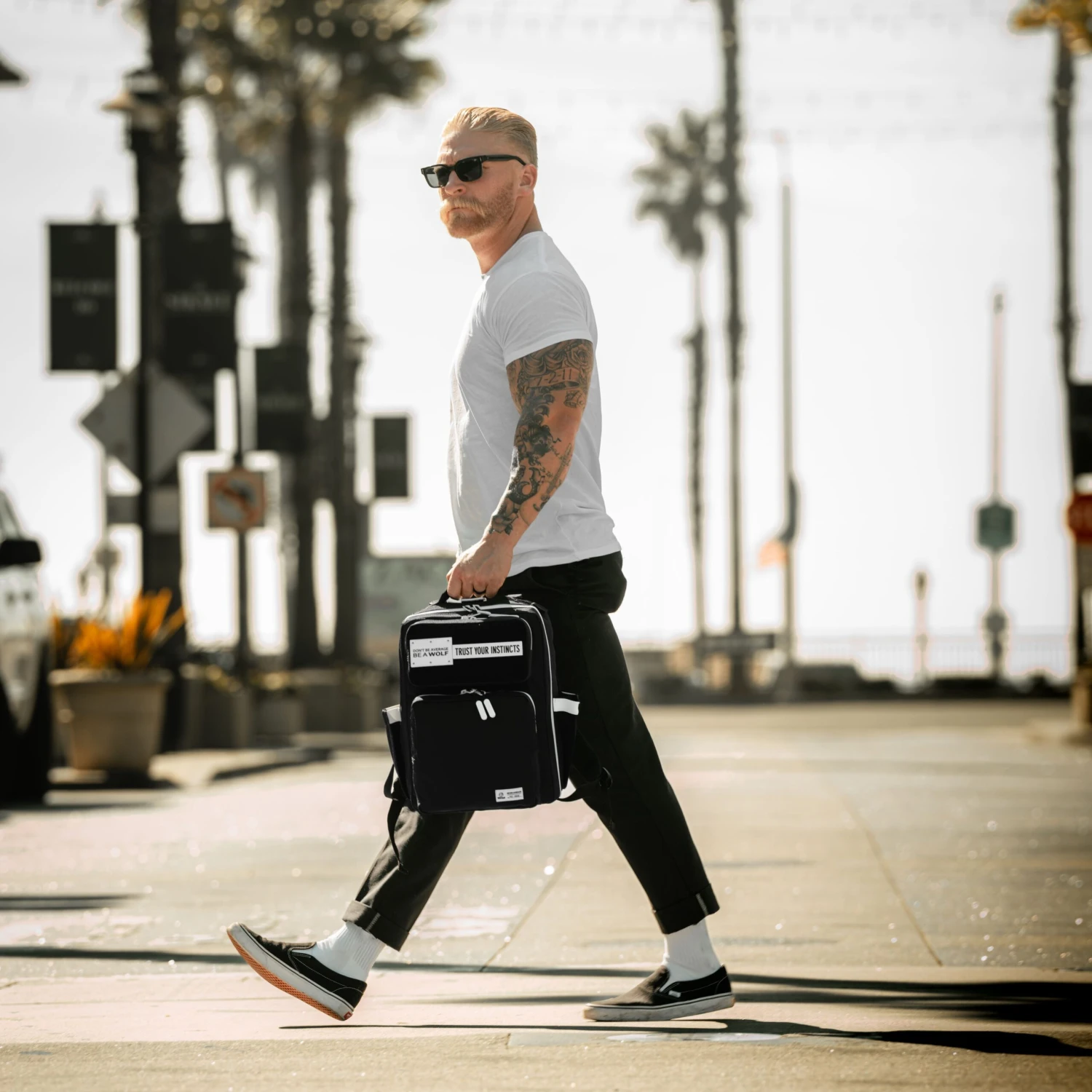 15L Backpack Alpha Black White Accents 4 15L Backpack Alpha Black White Accents - Image 4