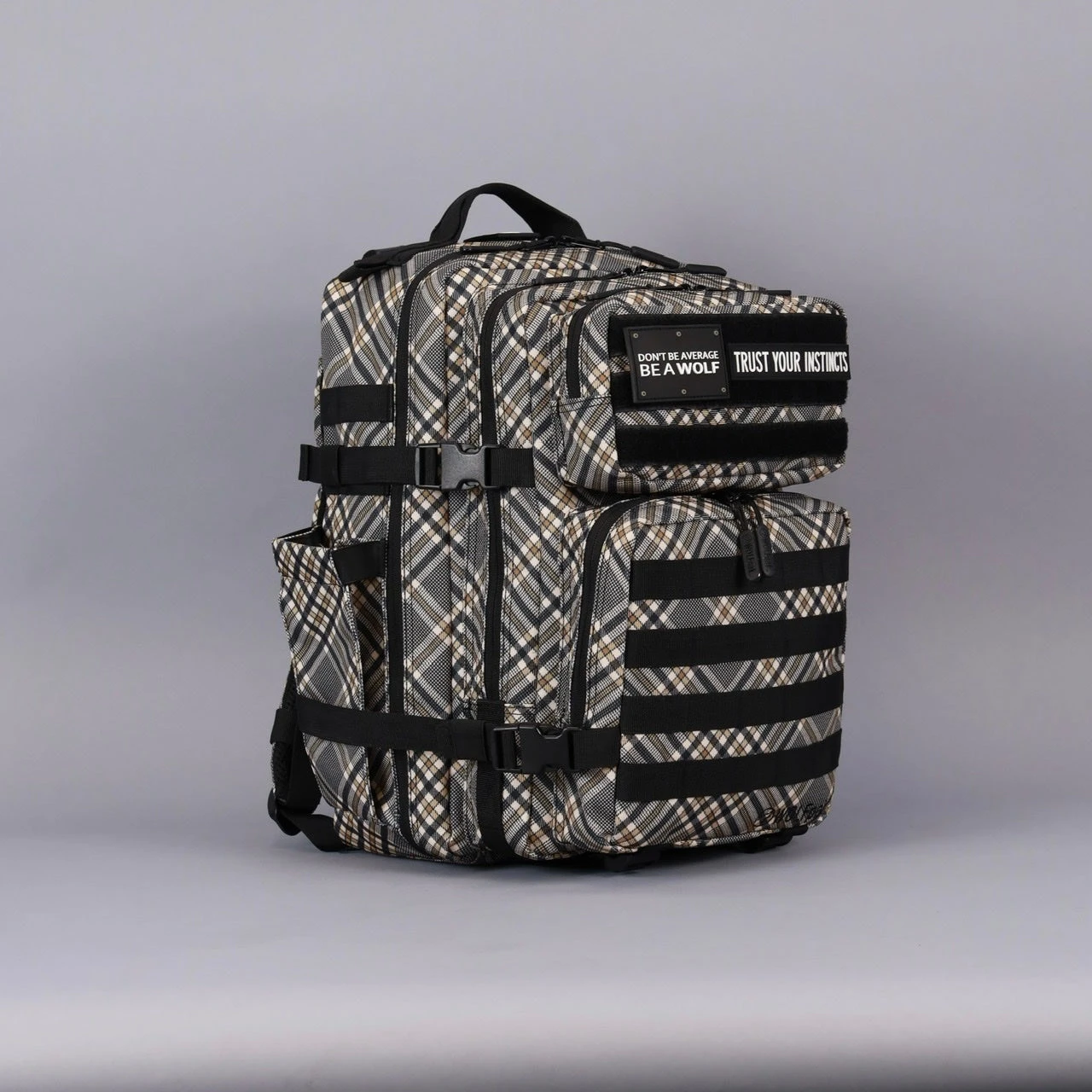35L Backpack Black Tan Plaid 10 35L Backpack Black Tan Plaid - Image 10