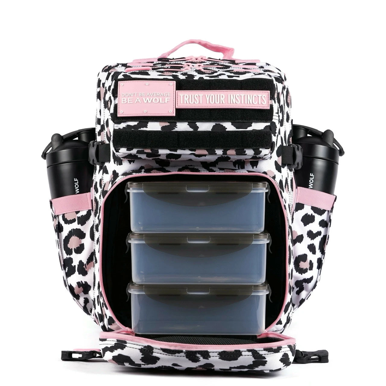 35L Leopard Pink Zip Meal Prep Management 3 35L Leopard Pink Zip Meal Prep Management - Image 3