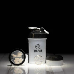 Shaker Bottle With Storage Compartments -Wolfpak 6BC26AF9 82D8 4B85 973C 5C976A2B520A