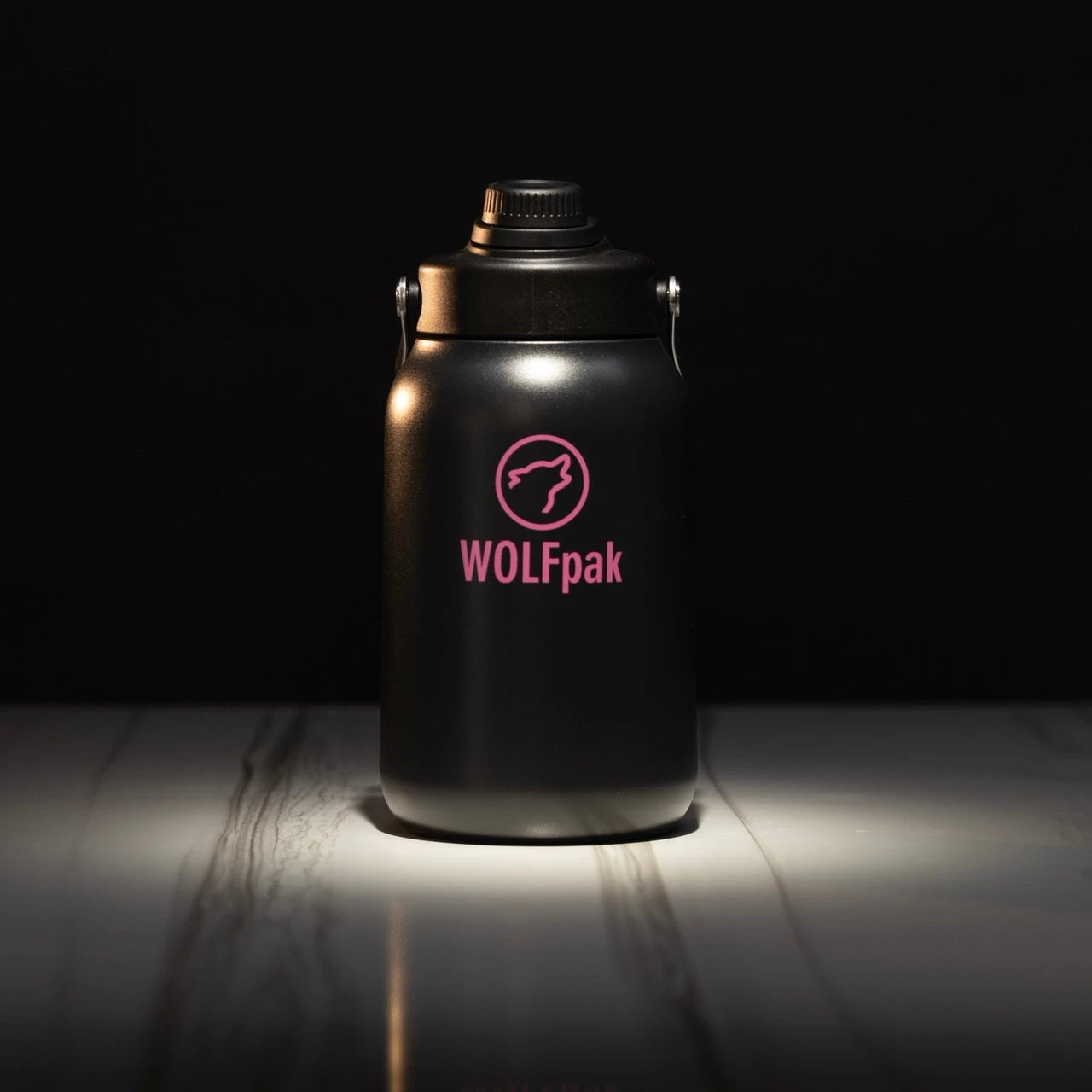 64oz Flask Black Pink Letters 1 64oz Flask Black Pink Letters