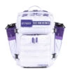 35L Backpack White With Purple Accents